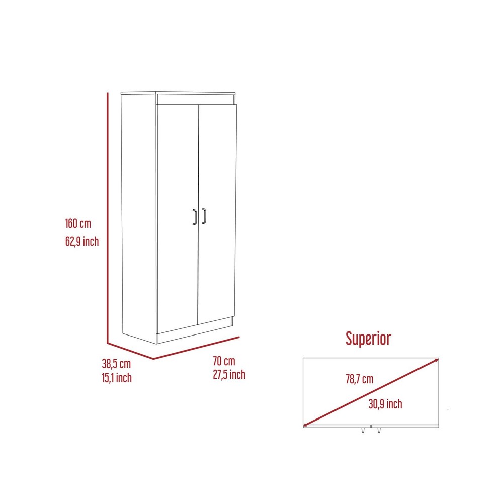 Cherry Hill 5-Shelf Pantry Cabinet White