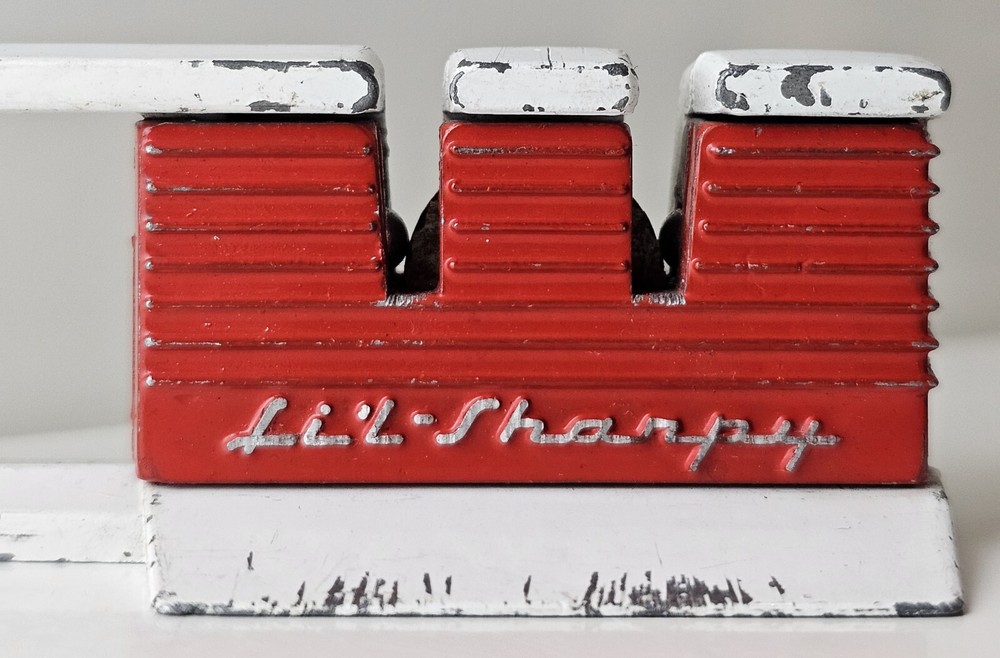 Lil-Sharpy Vintage Metal Knife Sharpener by Milwaukee File Co 1950s Pull Through