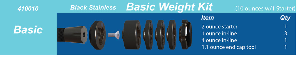 Hamskea QUICK CHANGE Basic WEIGHT KIT 10 Ounce Black Stainless