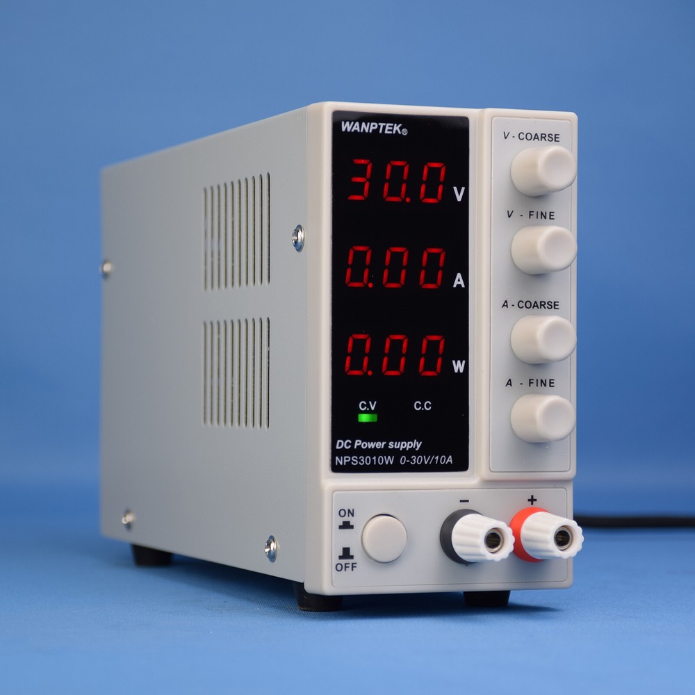 0-30V 0-10A Lab DC Power Supply Precision Digital Display Variable Three Window