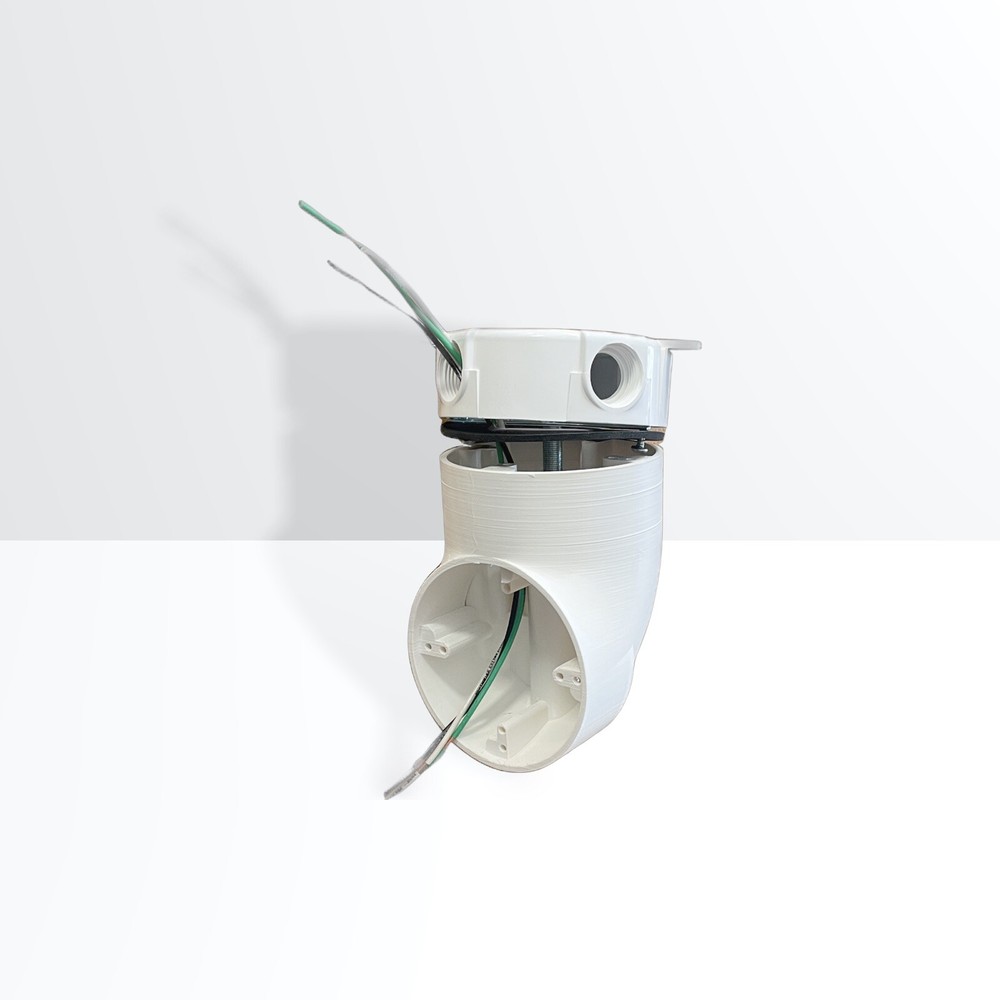 ring floodlight camera eave mount Install Kit Horizontal Soffit Flood Light Wht