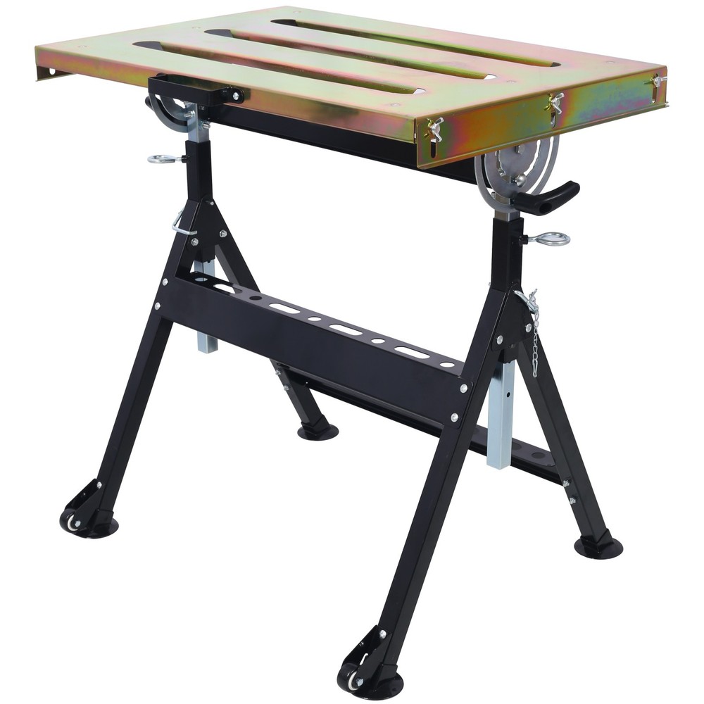 30"x20" Welding Table on Wheels, 400lb Capacity, Folding & Adjustable Bench