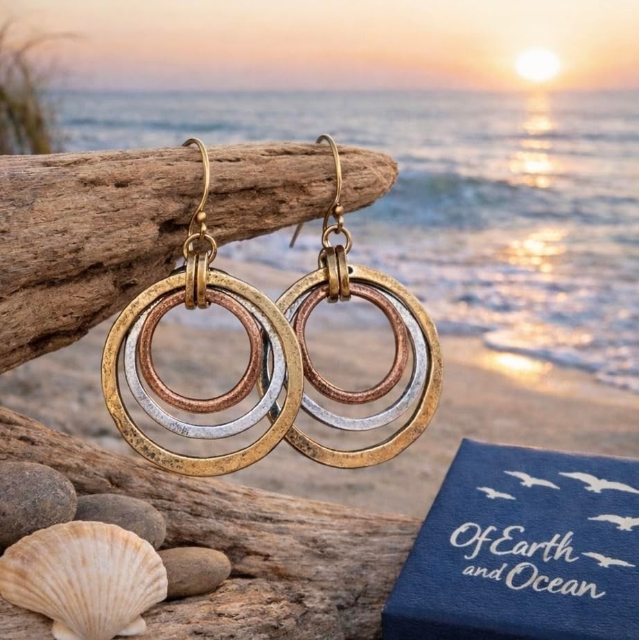 Handmade on Cape Cod by Artist Judith Stiles, Trusted Maker, Sunrise Dangle...