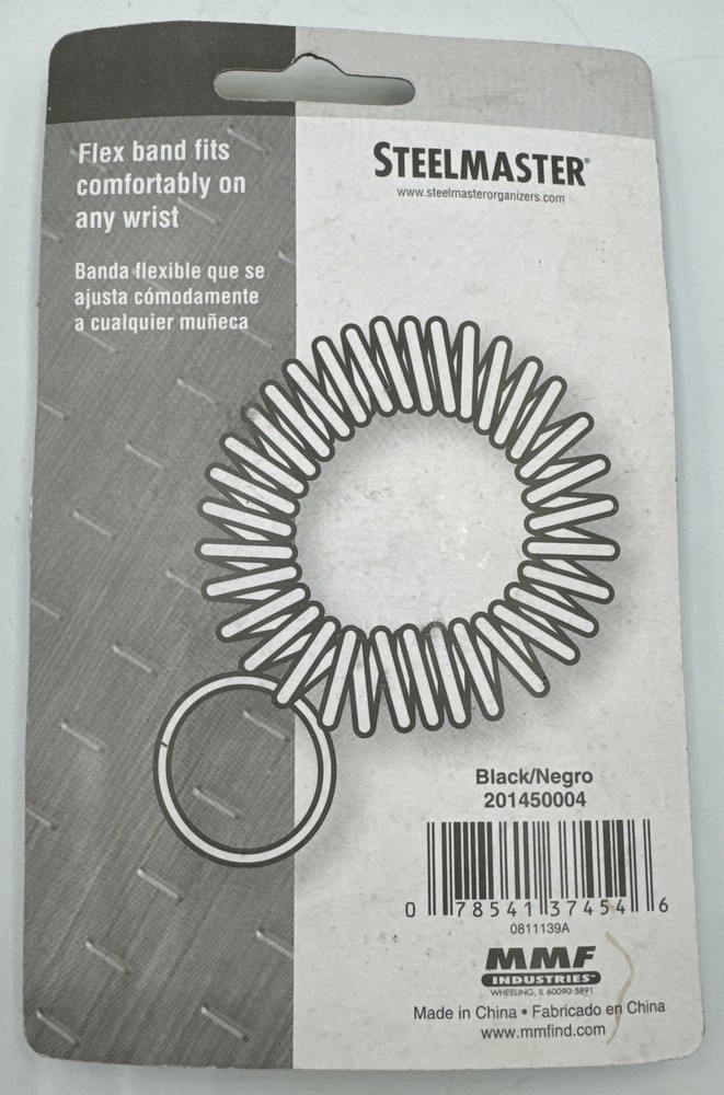 Steelmaster Wrist Coil with Key Ring (Black). New
