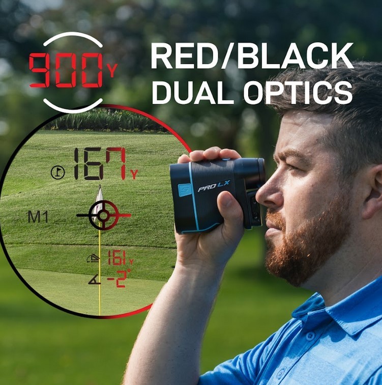 Shot Scope PRO LX+ Golf GPS, Rangefinder, & Performance Tracking, Blue
