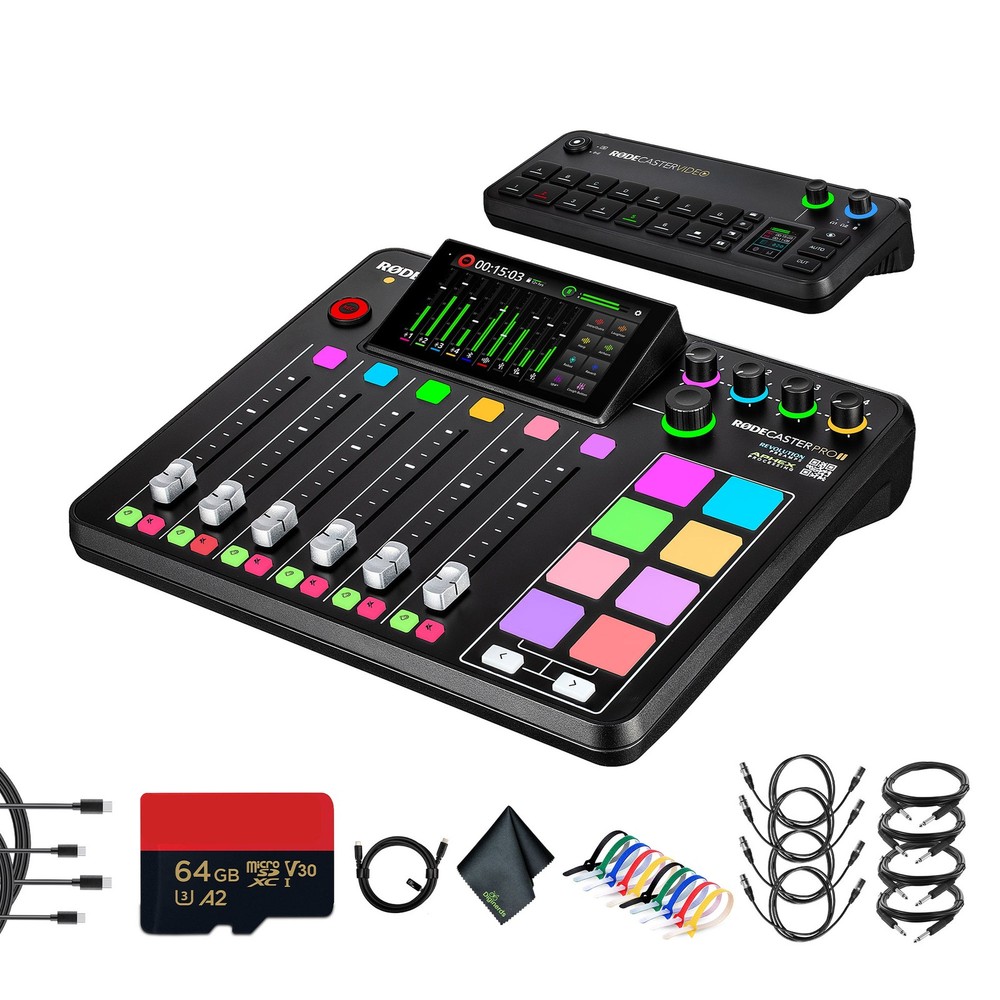 RODE RODECaster Pro II + RODECaster Video All-in-One Production Console + More