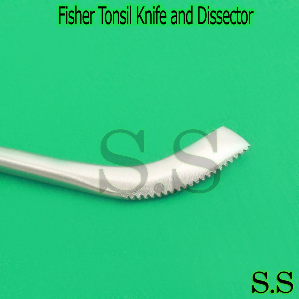 Fisher Tonsil Knife and Dissector 8.5", sharp tip Tonsil Instrument