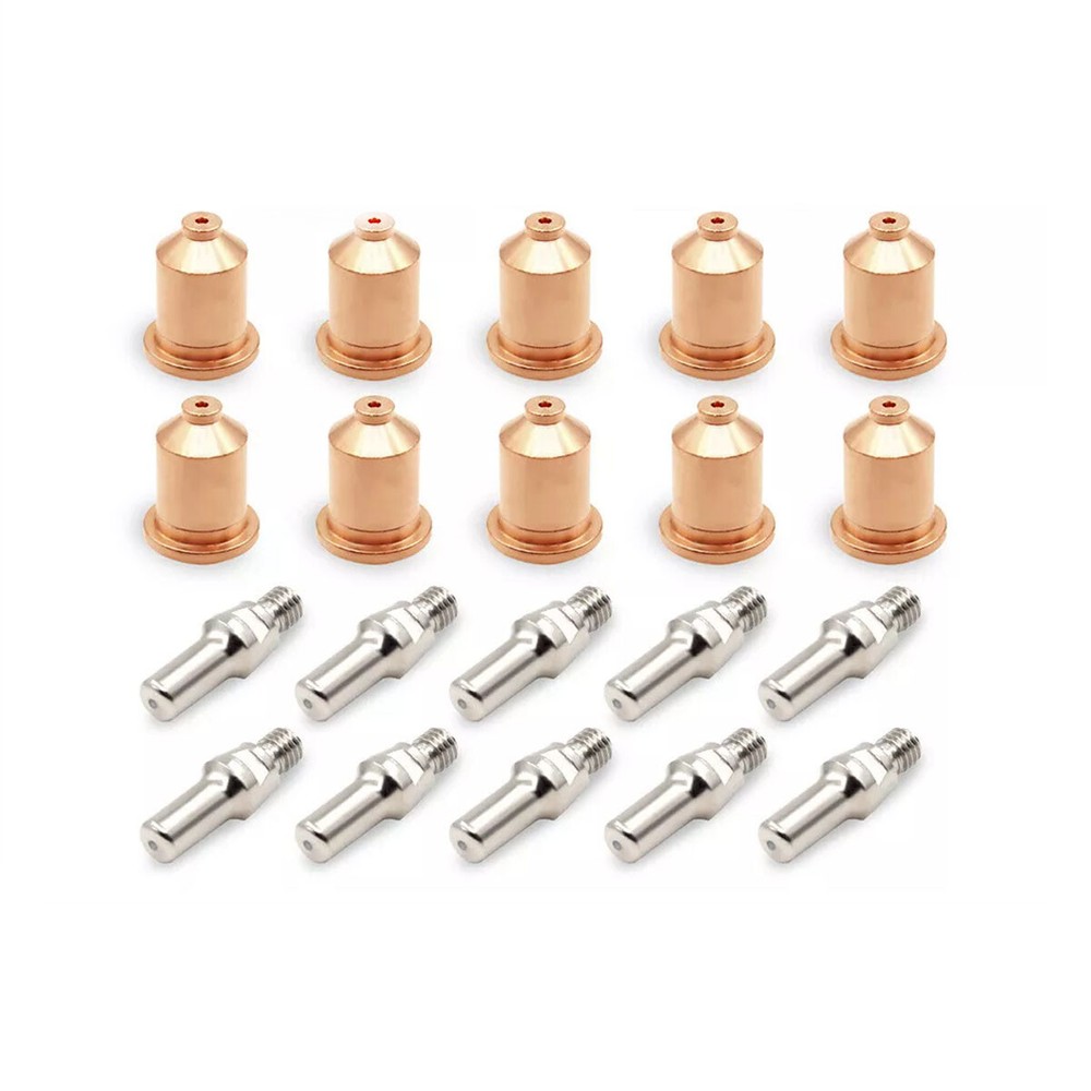 20PK Shielded Plasma Cutter Tip & Electrode For Tecmo PT/IPT40 PT/IPT60 Torch