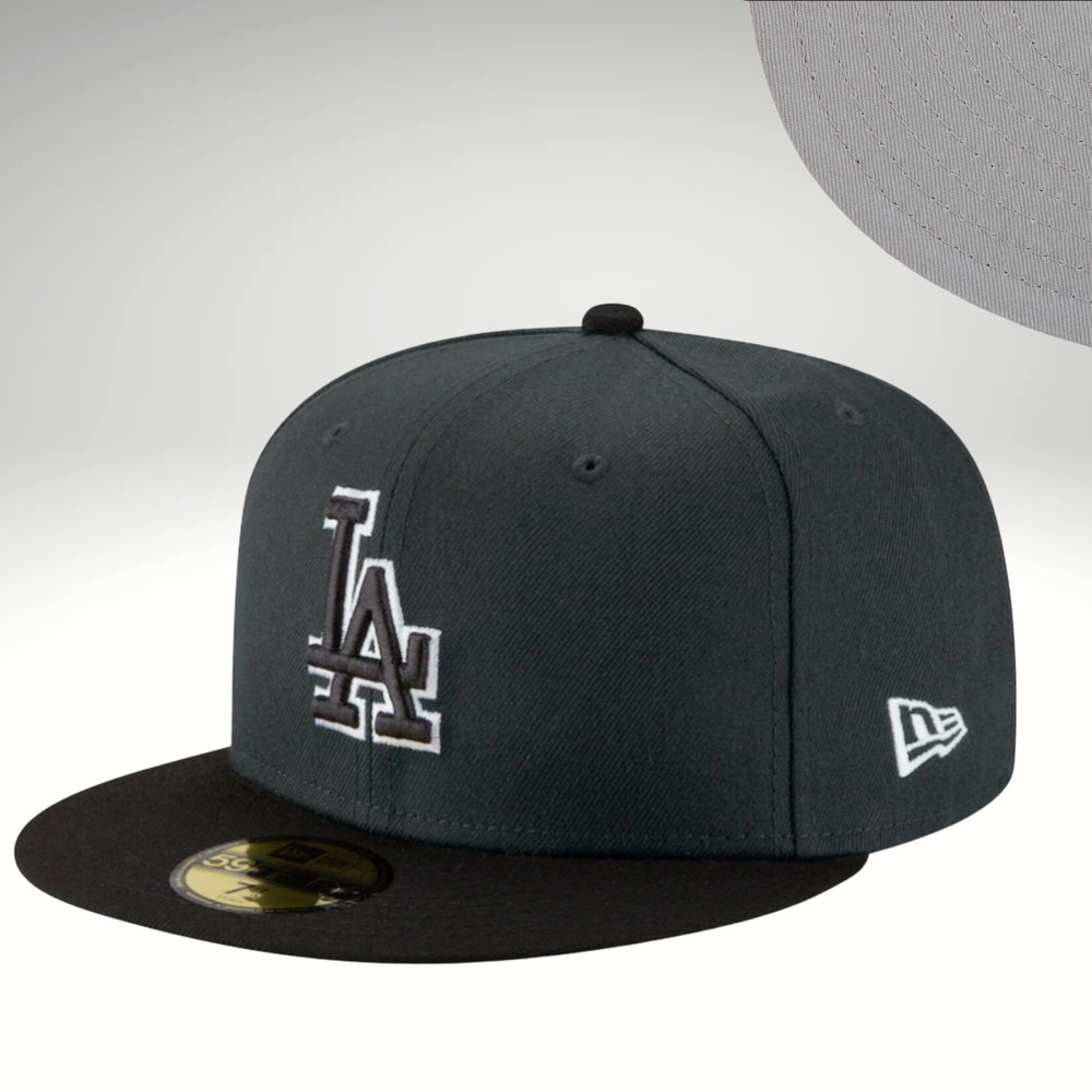 Los Angeles Dodgers Dark Gray Black Basic 59FIFTY Fitted
