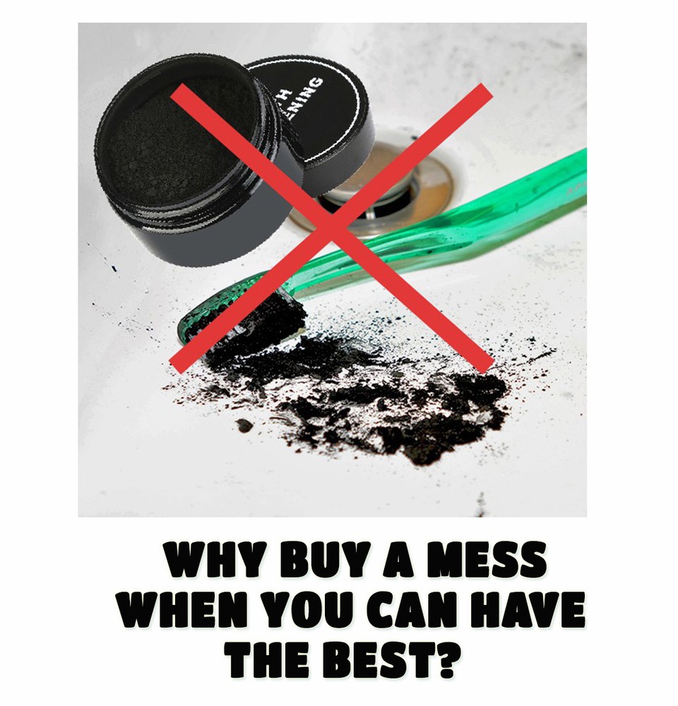 Carbon & Coco Activated Charcoal Teeth Whitening Powder Toothpaste Mint Tooth