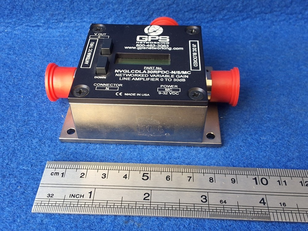 GPS Networking NVGLCDLA30PRDC-N/5/MC Networked Variable Gain Amplifier 0-30dB.