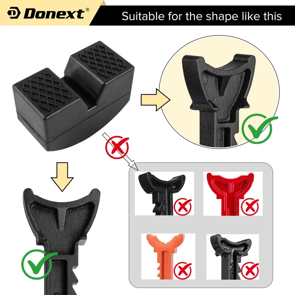 Jack Pad Adapter for Jack Stands 3 Ton Rubber Frame Rail Protector Jack Pad A...