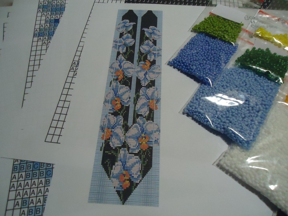 Kit for making a necklace gerdan. Beading Loom Pattern. # C11