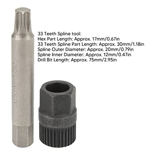 Alternator Pulley Tool, Alternator Pulley Socket Drill Bit Kit Alternator