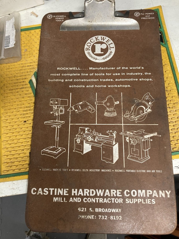 Vintage Rockwell Tools Clipboard
