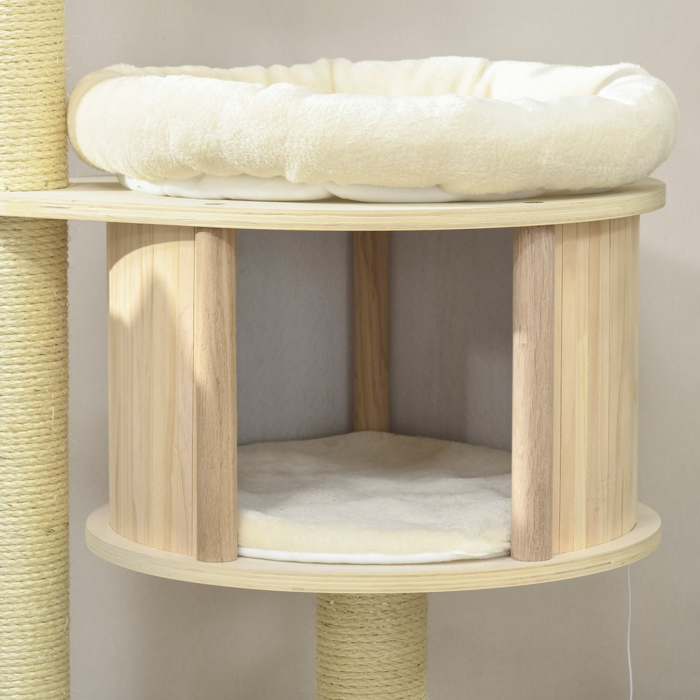 3-Level Cat Tree with Sisal Scratching Posts for Playing