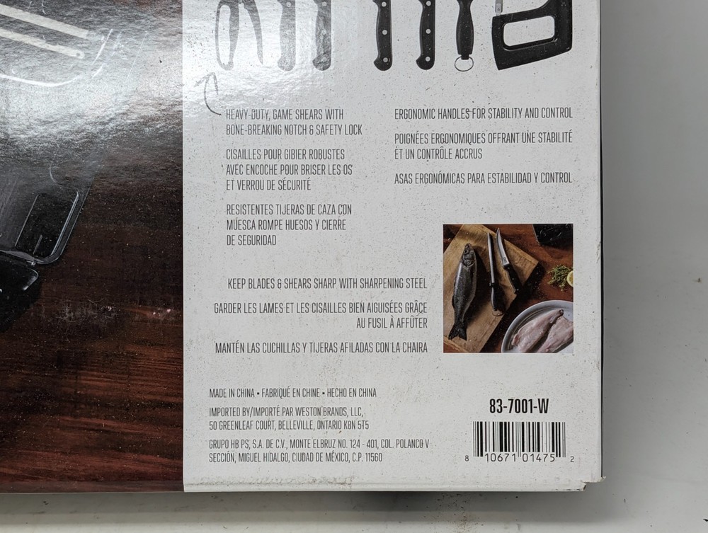 Weston 10-Piece Game Processing Knife Set w/ Case Model 83-7001-W (UR)