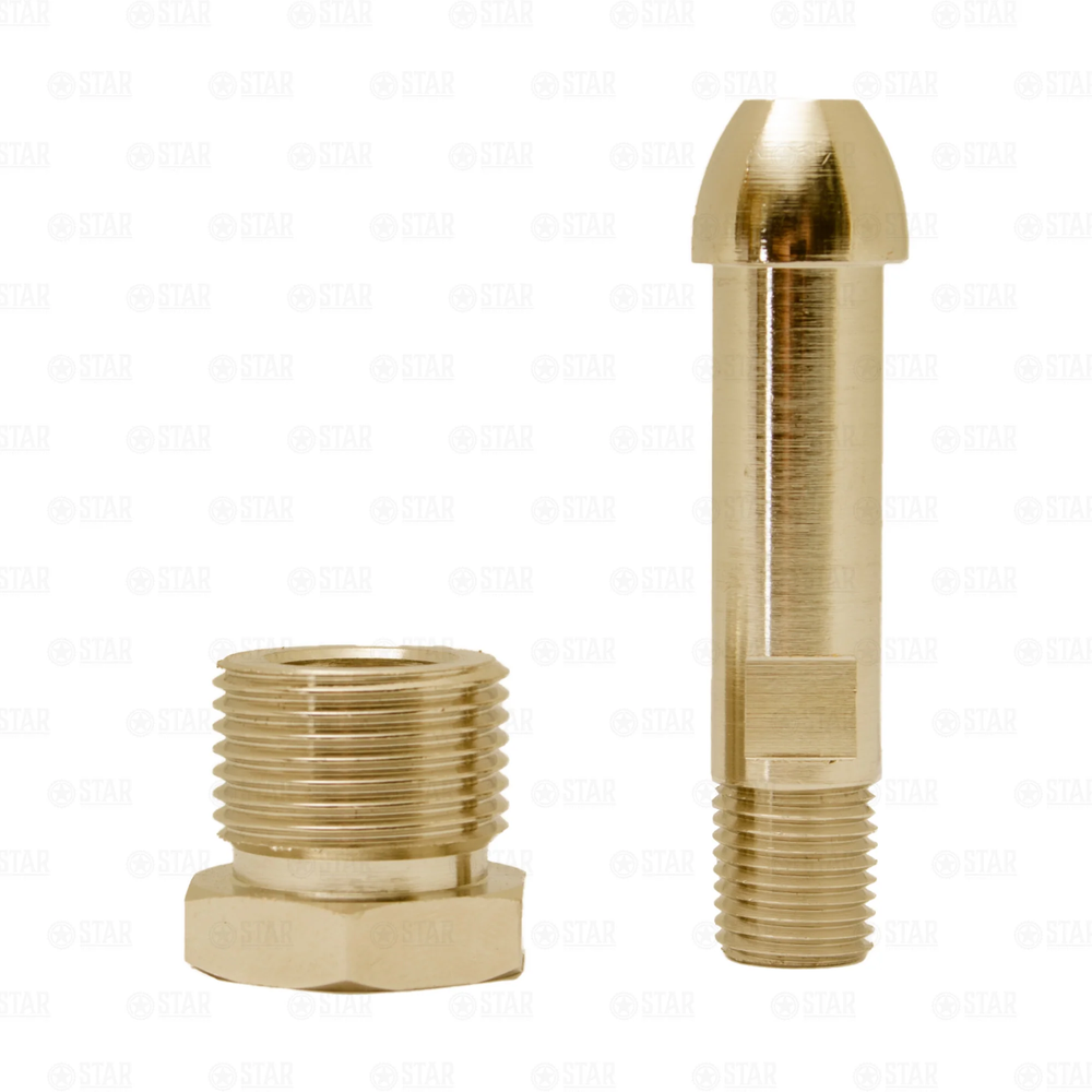CGA580 Nitrogen Regulator Brass Inlet Stem Fitting Right or Left Threaded