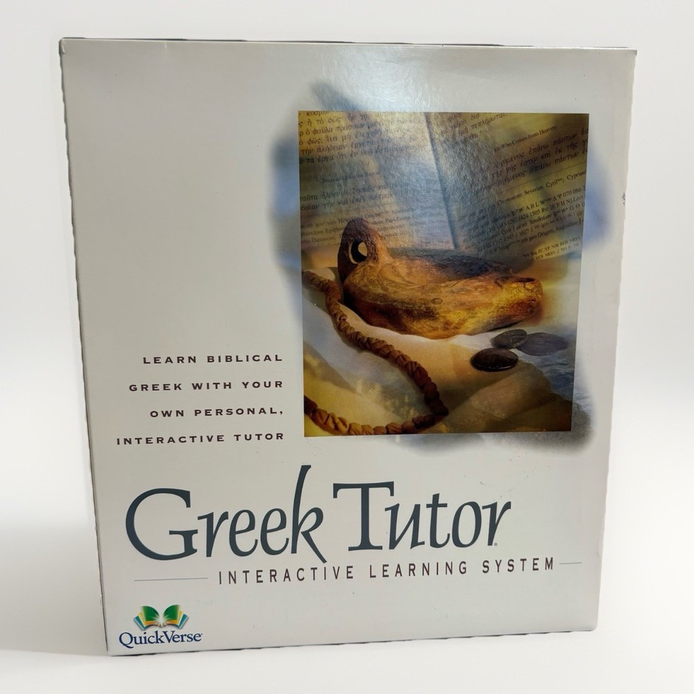 New Greek Tutor Interactive Learning System-CD-ROM Format-Flash Cards New Sealed