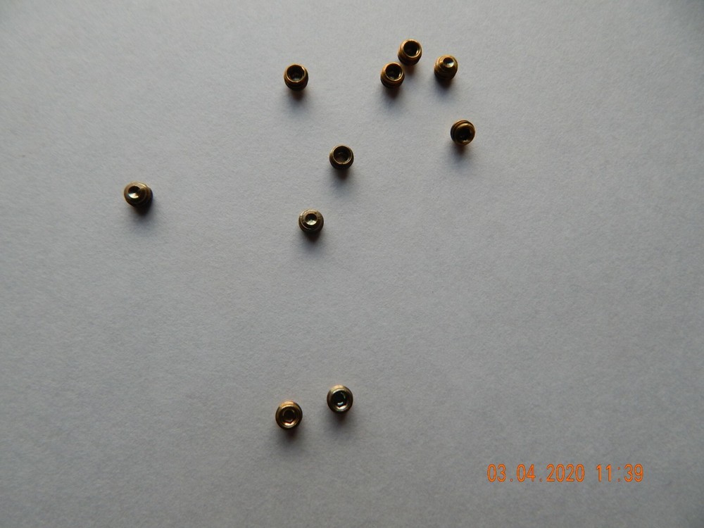 BRASS SOCKET SET SCREWS 8/32 x 1/8"  CUP POINT 10 PCS. NEW