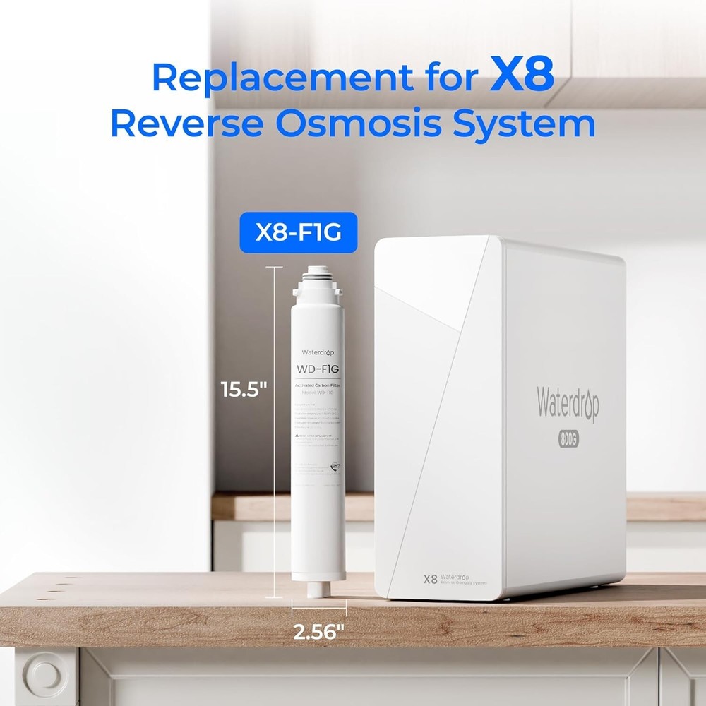 Waterdrop WD-F1G Filter,Replacement for WD-X12-Basic&WD-X8 ReverseOsmosis System
