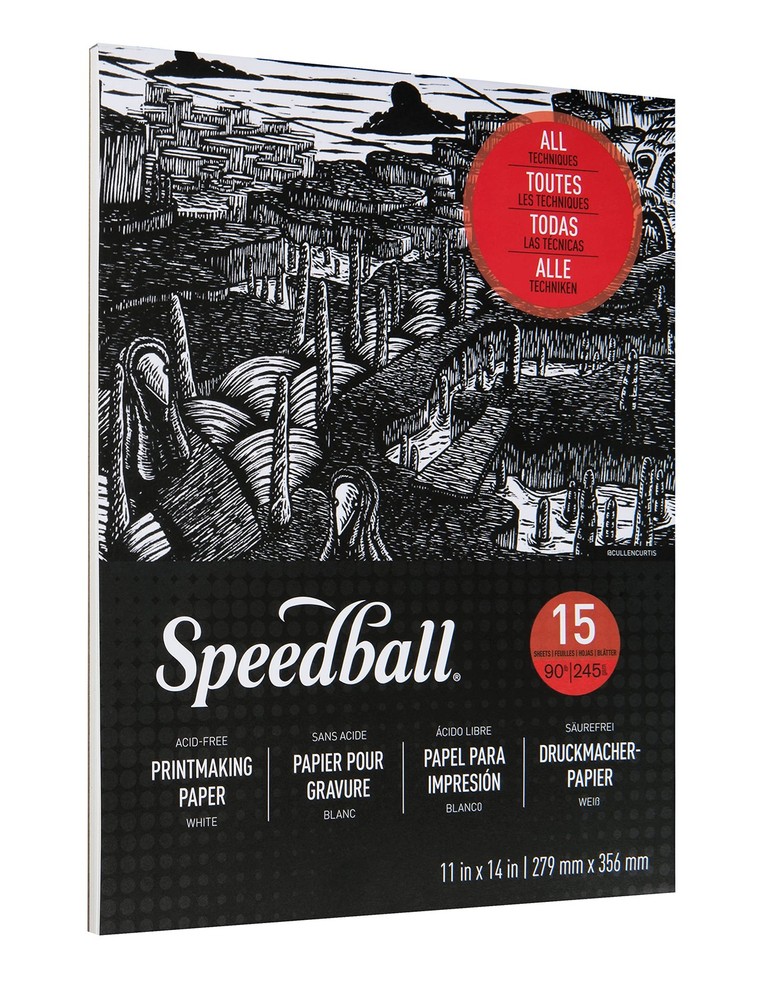 Speedball Printmaking Paper Pad 11x14, 15 Sheets