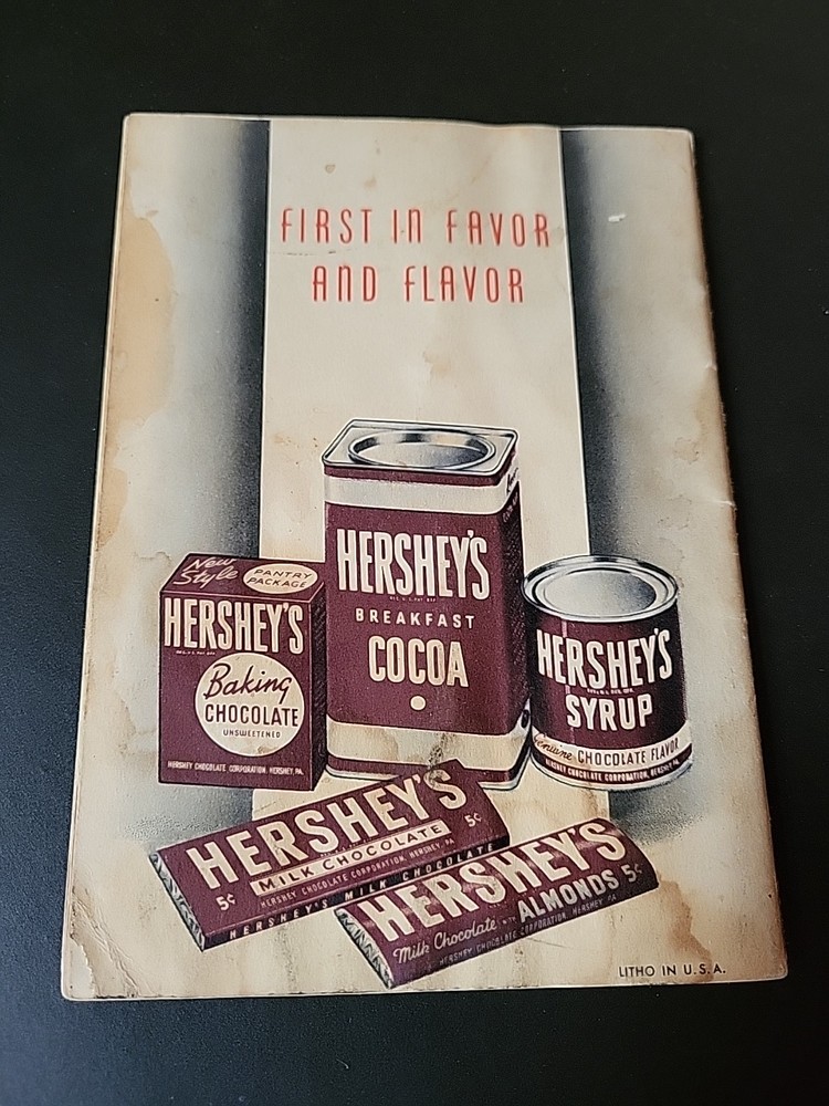 Vintage 1940 Hershey Chocolate Recipe Booklet