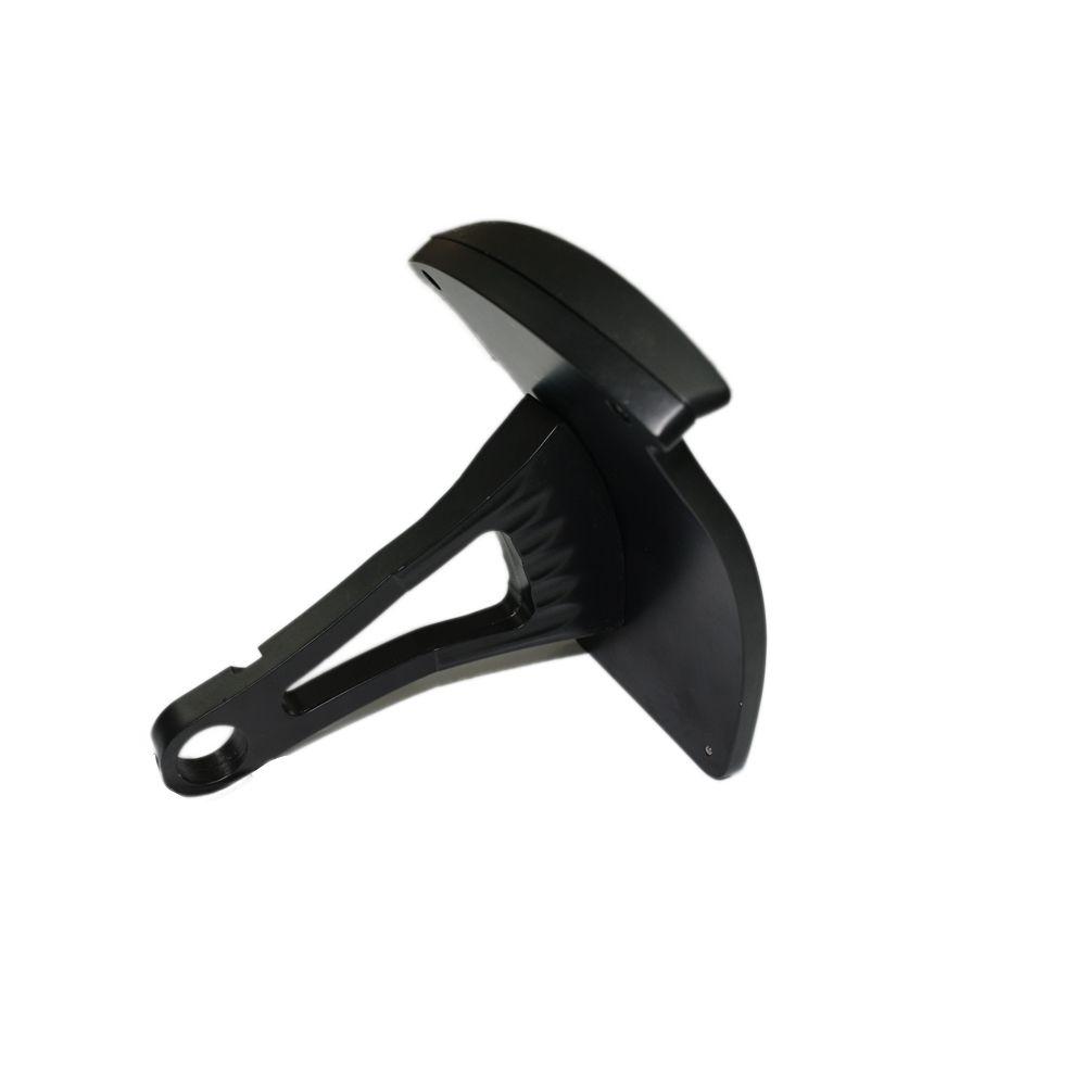 Black Motorcycle Curved Side Axle Mount License Plate LED Tail Light Bracket