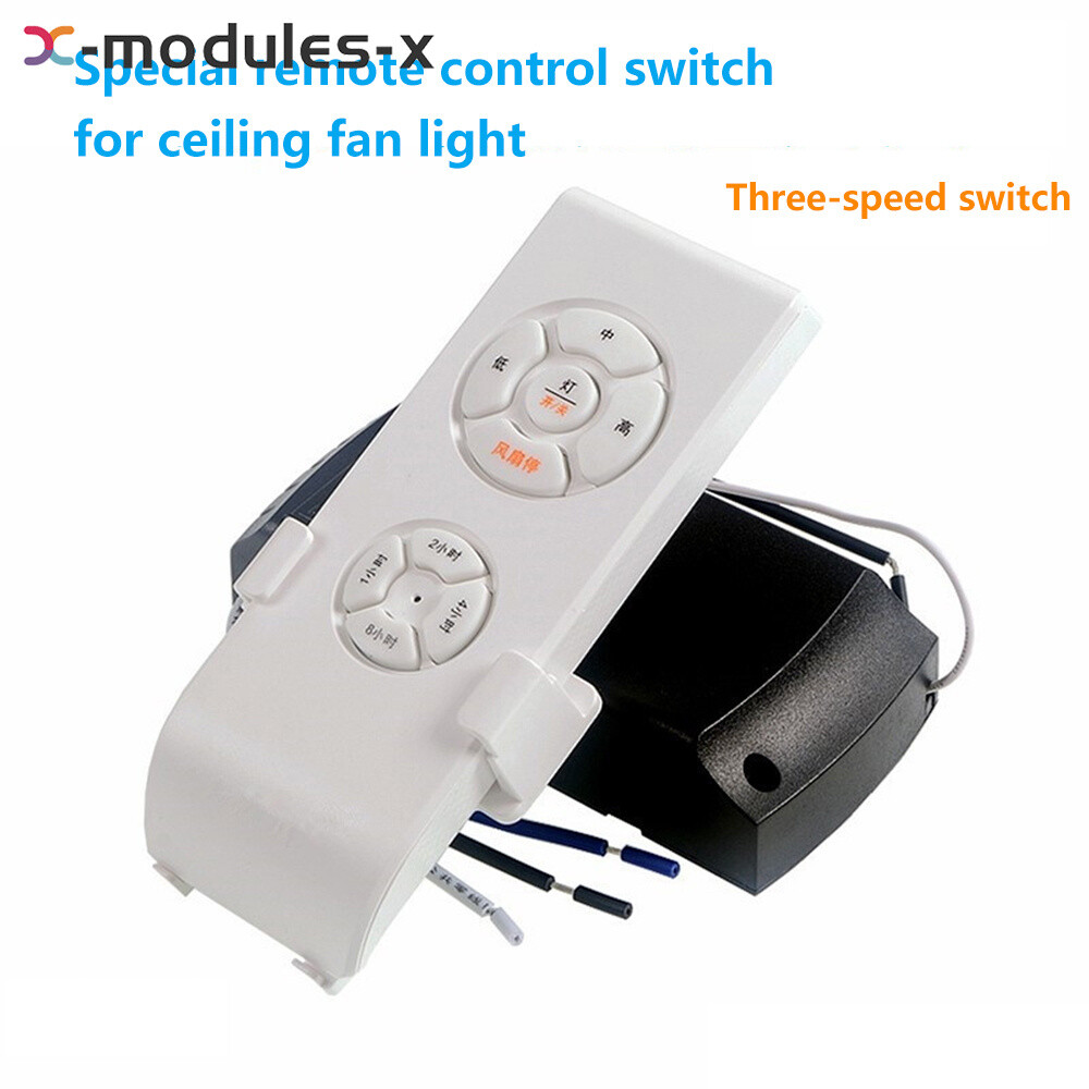 2 Way Universal Ceiling Fan Lamp Light Remote Control Receiver Kit Timing New