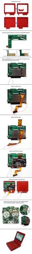 HDMI Kit GBA SP HDMI Adapter Kit For Backlight IPS Gameboy Advance Mod Console