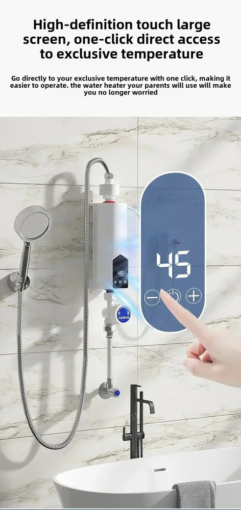 Instant Electric Water Heater 5500W Quick Water Heater Shower Kitchen 220V