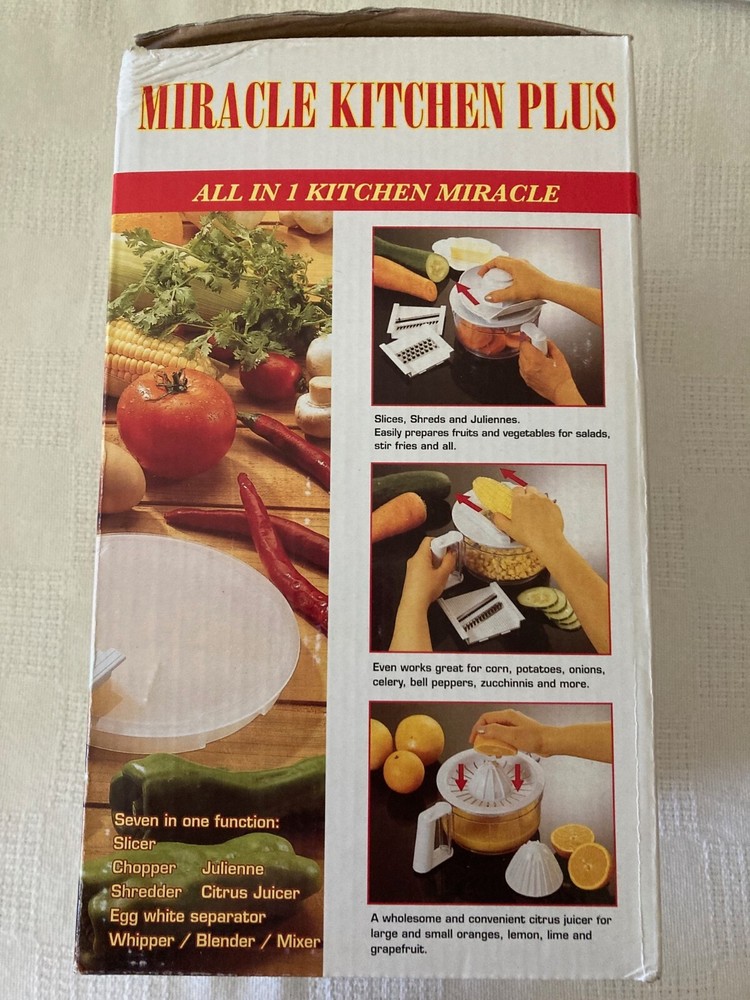 MIRACLE KITCHEN PLUS 7 IN 1 KITCHEN TOOL CHOPPING BLENDING SHREDDING SLICING