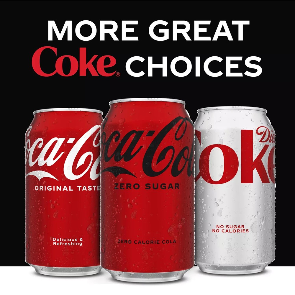 Coke Zero Sugar Soda, 12 fl oz, 35-Pack Cans