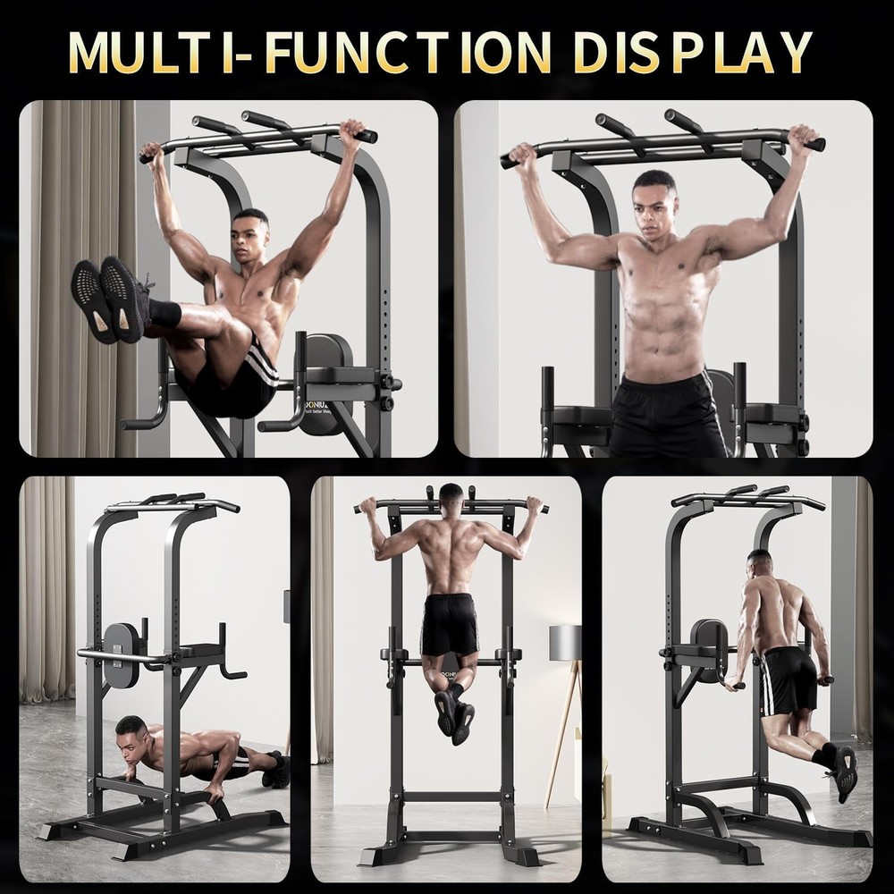 Power Tower Pull Up Bar and Dip Station, Multi-Function Home Gym