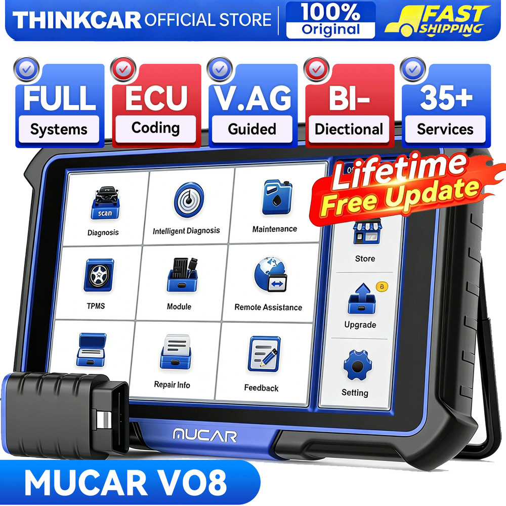MUCAR VO8 FREE UPDATE Scanner Bidirectional Full Diagnostic Scan Tool ECU Coding