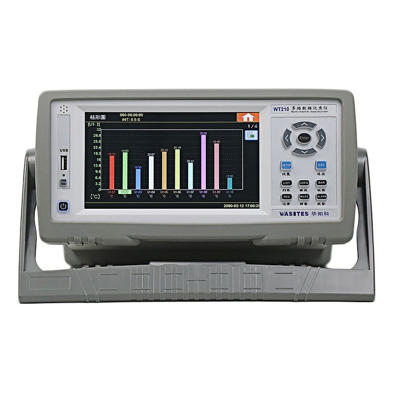 Temperature Logger Multi-Channel Data Recorder 7"Touchscreen Fit Universal Input