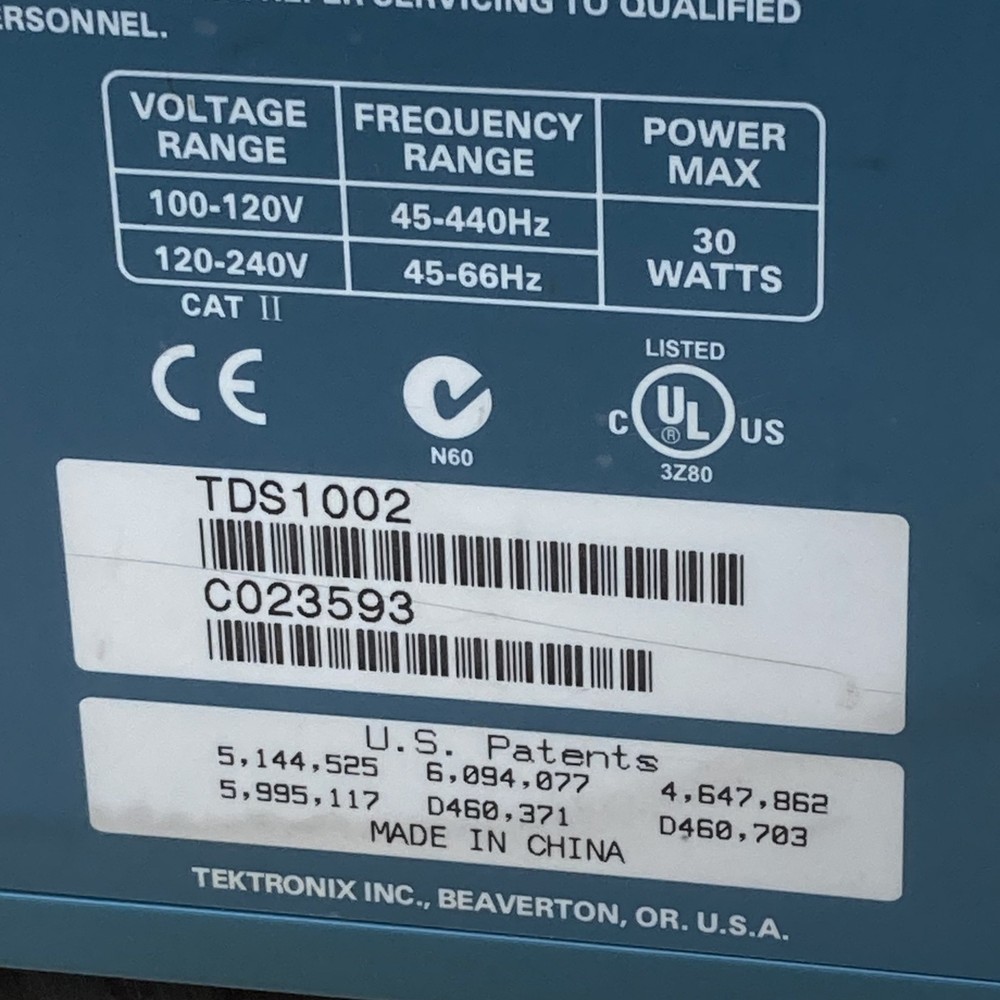 Tektronix TDS 1002 2ch Oscilloscope with TDS2CM Communication Extension Module