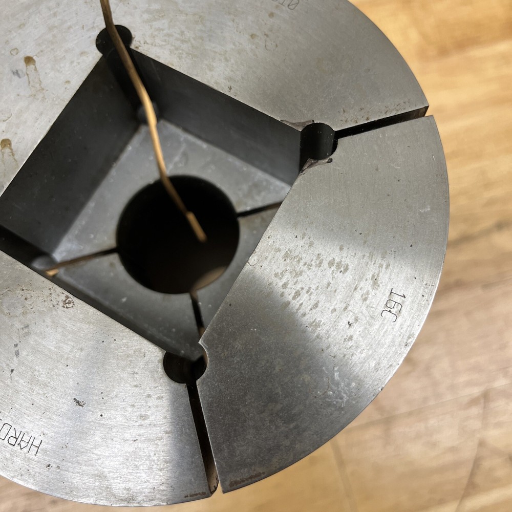 hardinge step collet for 2” Square Stock 4”Dia. 16C. 1.25” Deep.