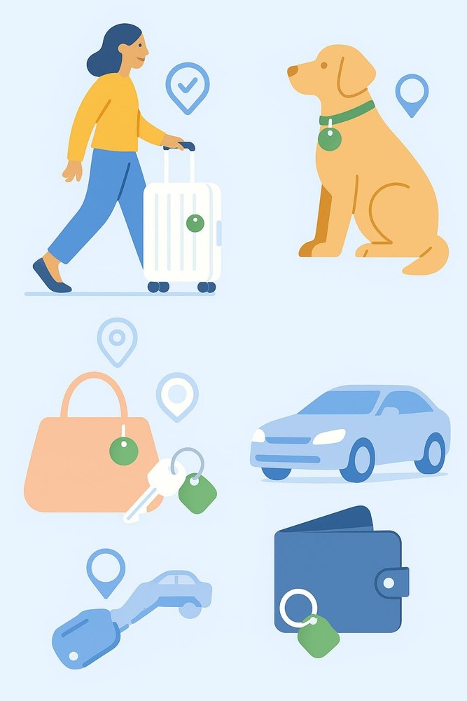 Android Compatible Air Tag - Tracker Tags for Phones, Supports Black