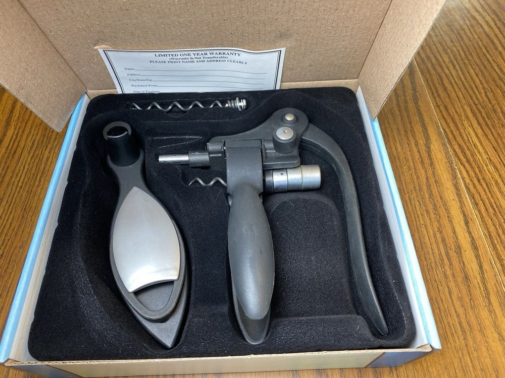 NIB Tools - Wine Bottle Corkscrew Opener - Lever-style