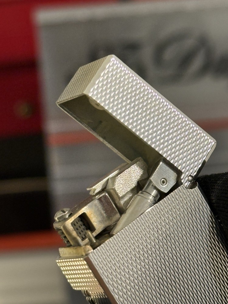 Vintage Dunhill Rollagas Silver Plated Lighter Boxed