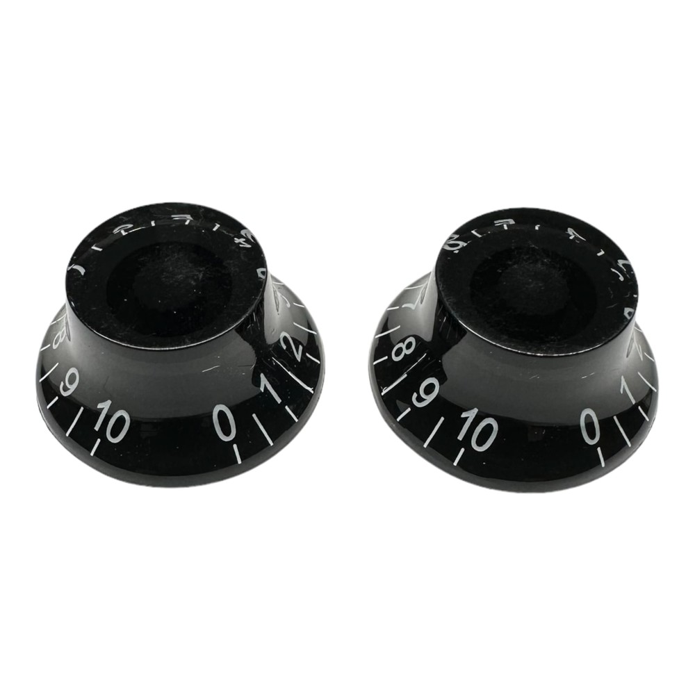 AxLabs Bell Knobs (Set of 2), Black, White Font