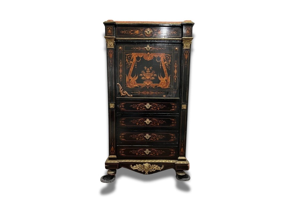 Antique painted Asian Abattant