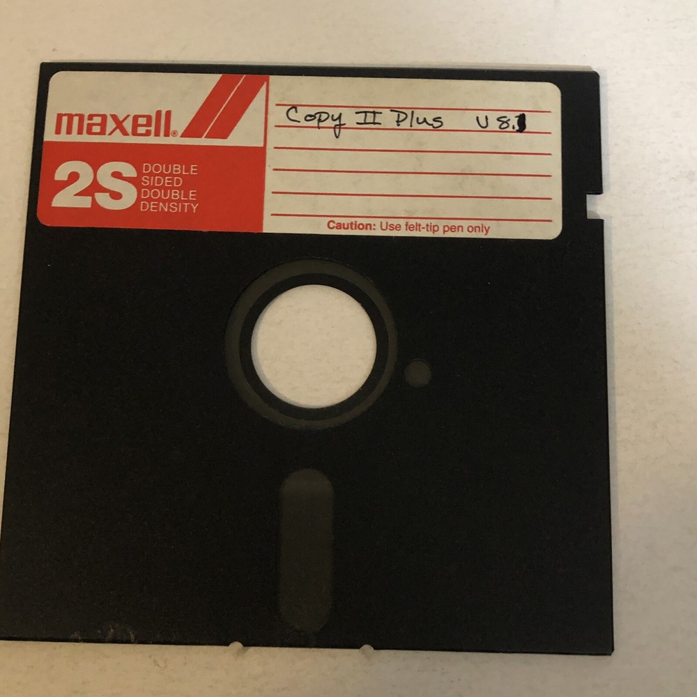 Vintage Maxell 2S Black Floppy Disk