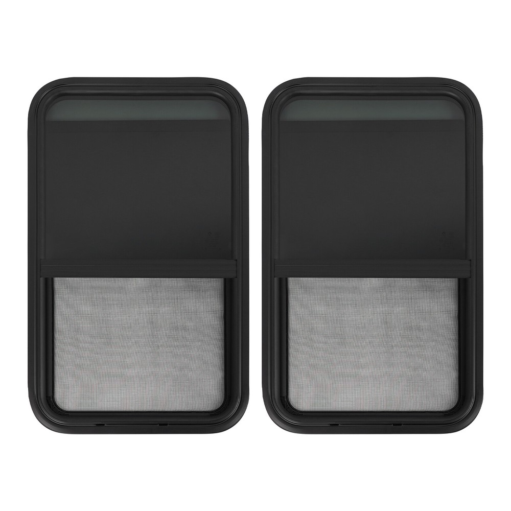 2Pcs RV Window Vertical Slide Window Clip-on Mounting Venting Window Rectangular