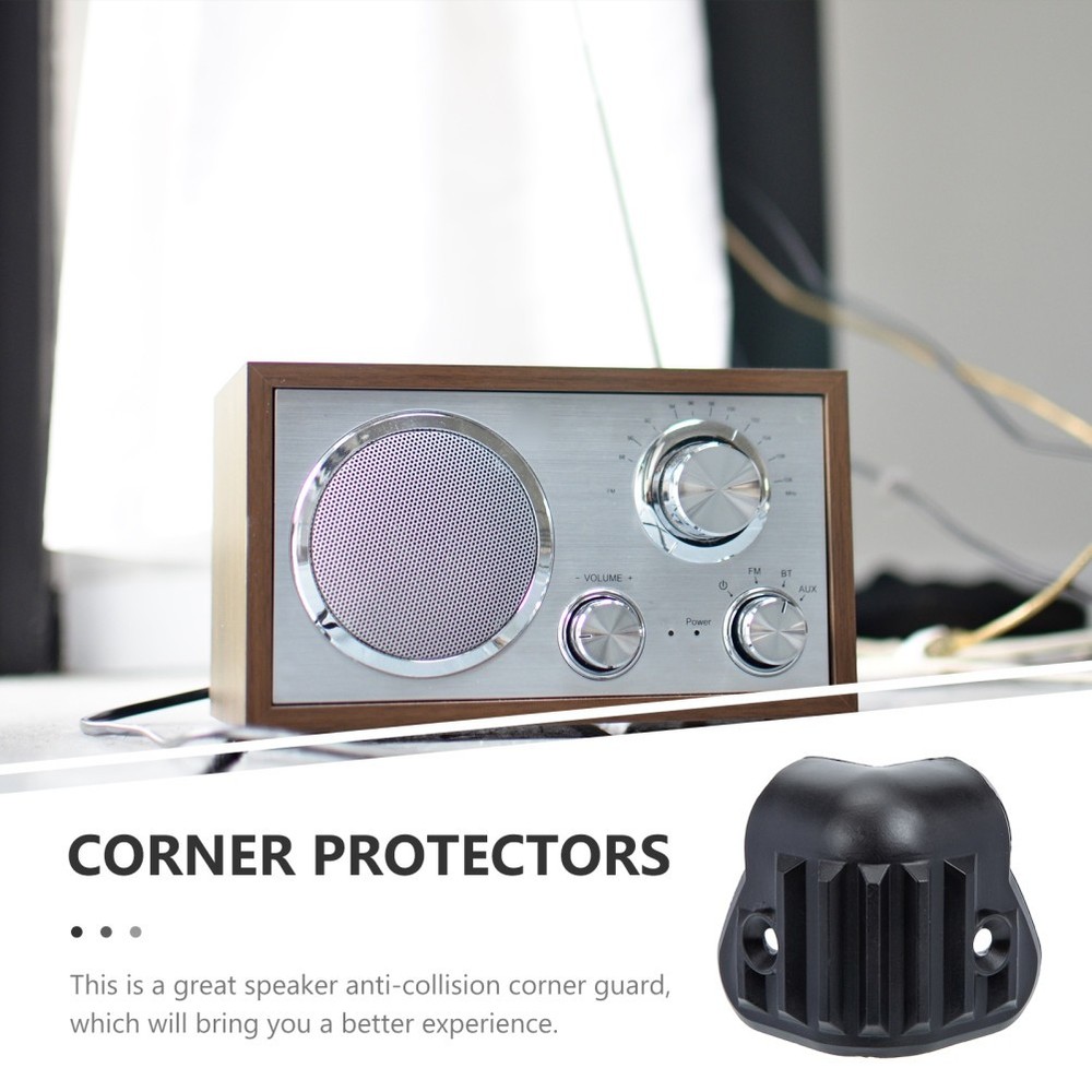 Black Wrap Speaker Corner Protectors 16Pcs Anti-collision Set