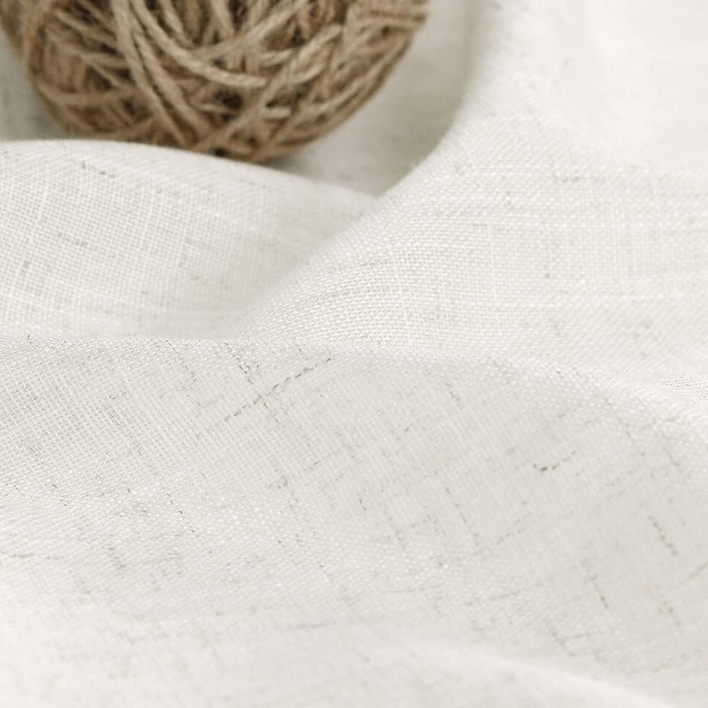 Linen Blend Curtains Set Light Filtering Drapes Back Tab Loop Pocket Panels New