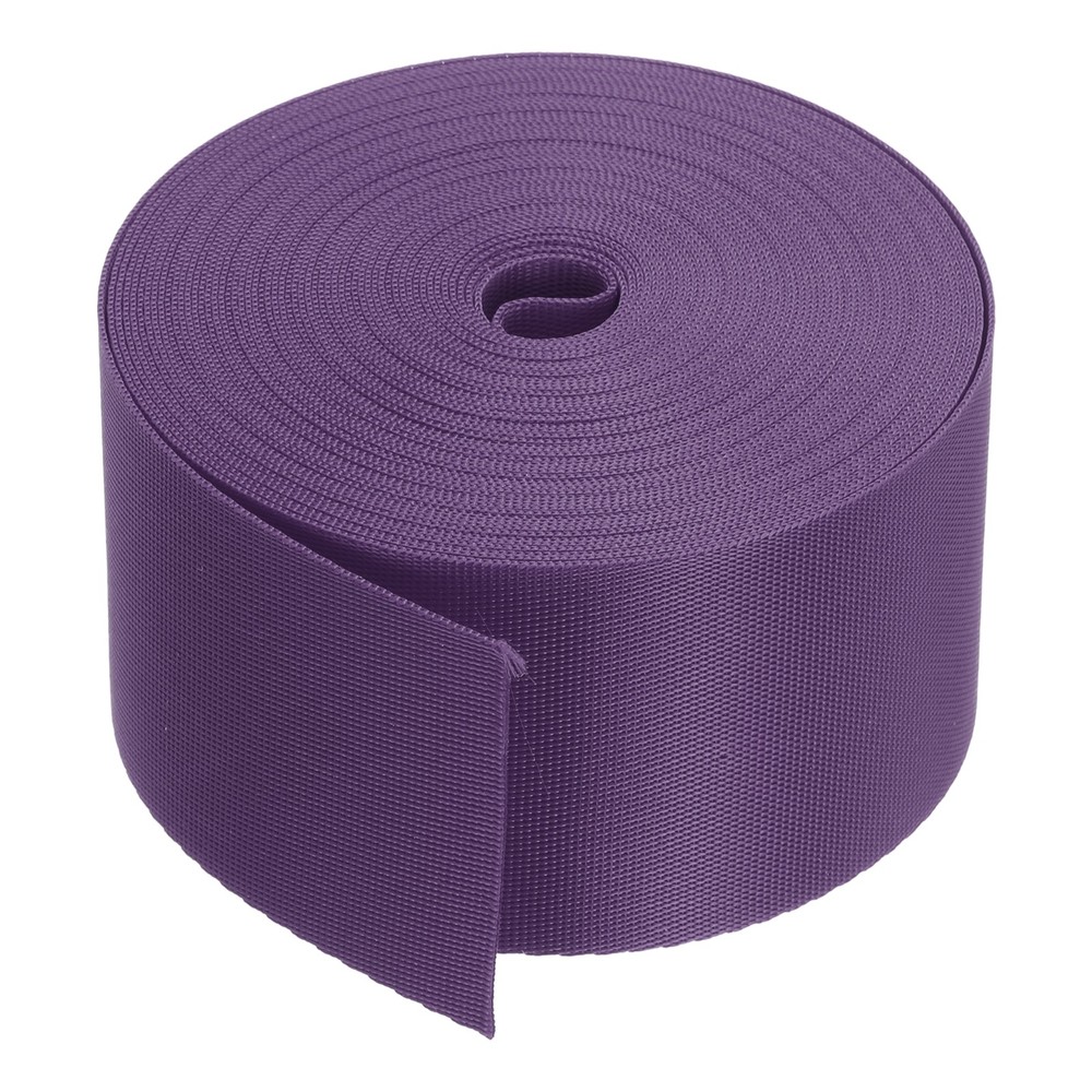 Flat Nylon Webbing Strap 2 Inch 10 Yards Bean Purple for Backpack