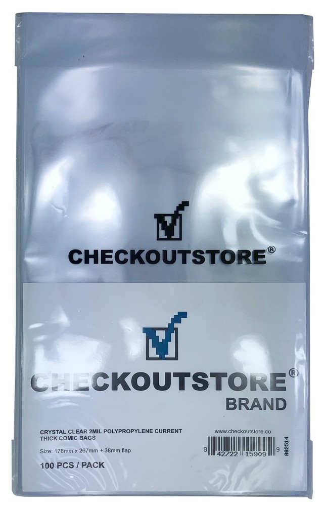 CheckOutStore Crystal Clear Current Age Thick Comic Book Bags