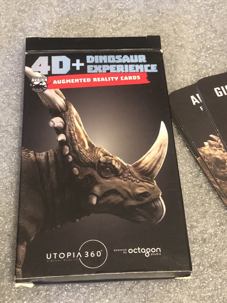 4D DINOSAUR EXPERIENCE AUGMENTED REALITY CARDS UTOPIA 360 OCTAGON STUDIOS